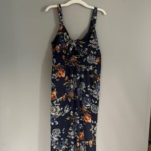 Blue flower tank dress